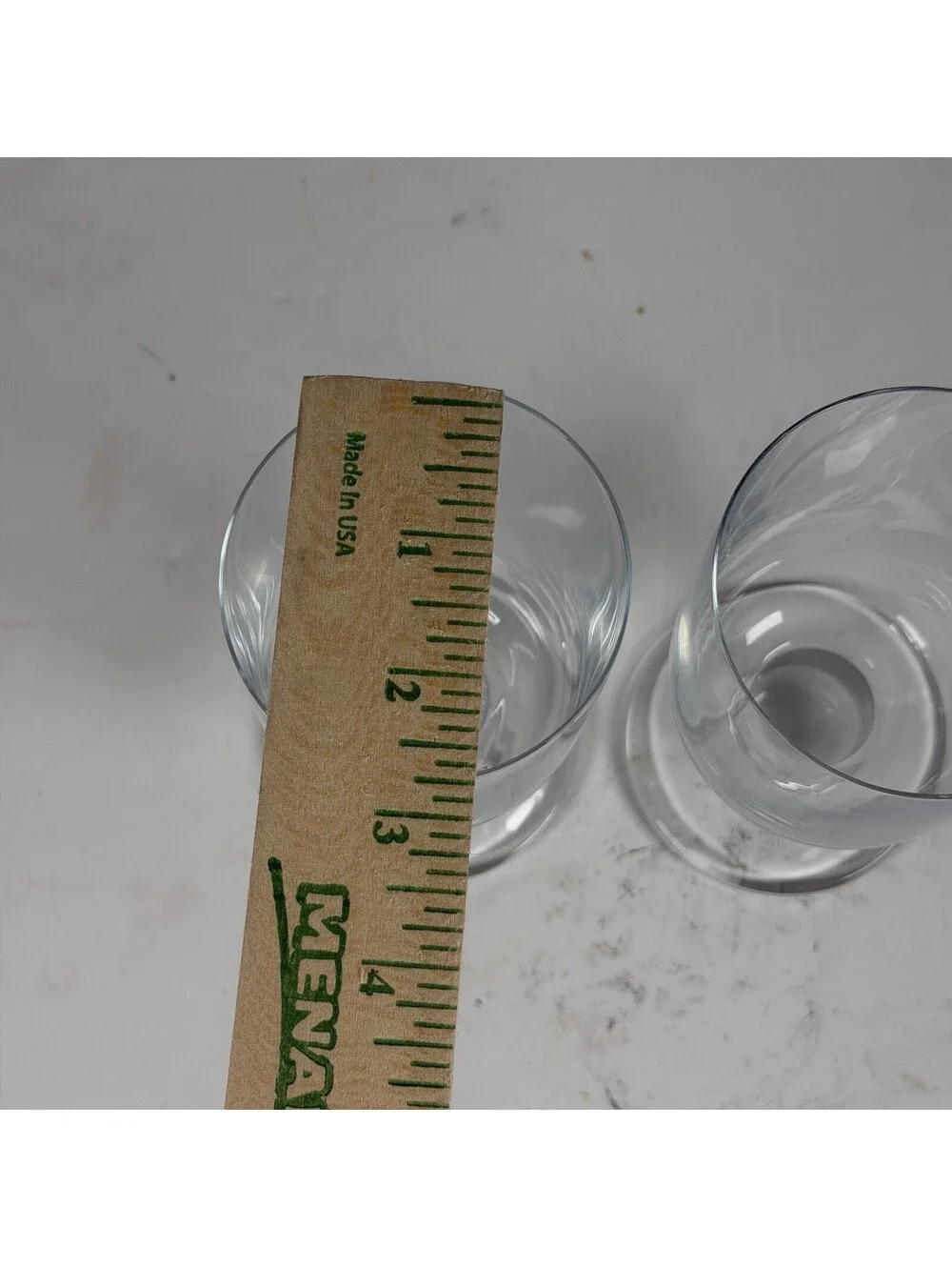 Crate & Barrel Clear Footed Glass Goblets Water Wine Glasses Set of 2 S-1